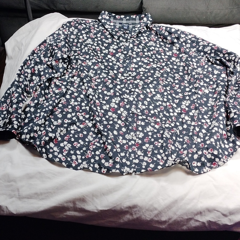 Chaps women's long sleeved button down blouse size 3X